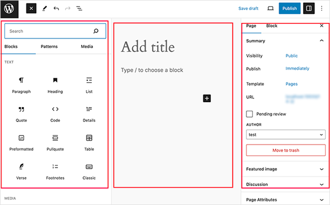 Block Editor Workspace